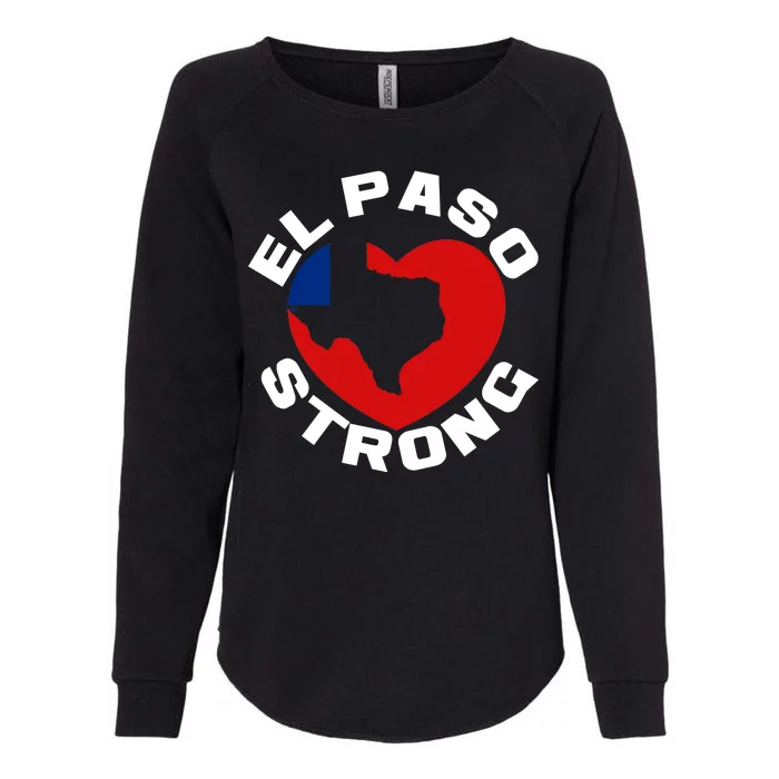 El Paso Strong Texas Heart Womens California Wash Sweatshirt