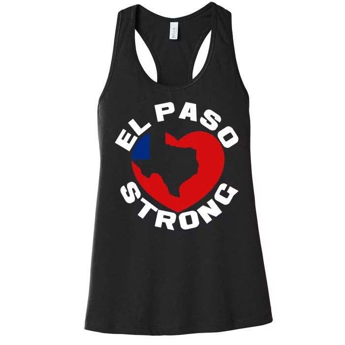 El Paso Strong Texas Heart Women's Racerback Tank