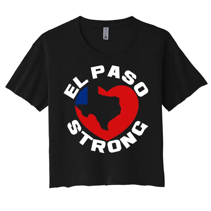 El Paso Strong Texas Heart Women's Crop Top Tee