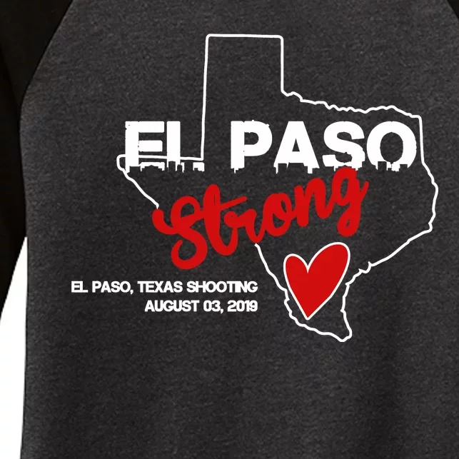 El Paso Strong Texas Shooting Women's Tri-Blend 3/4-Sleeve Raglan Shirt