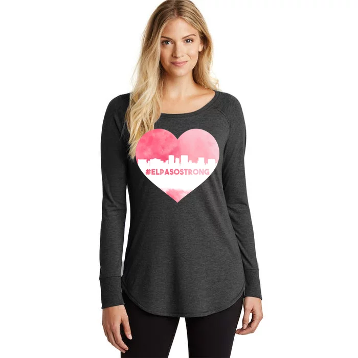 #El Paso Strong Texas Skyline Heart Women's Perfect Tri Tunic Long Sleeve Shirt