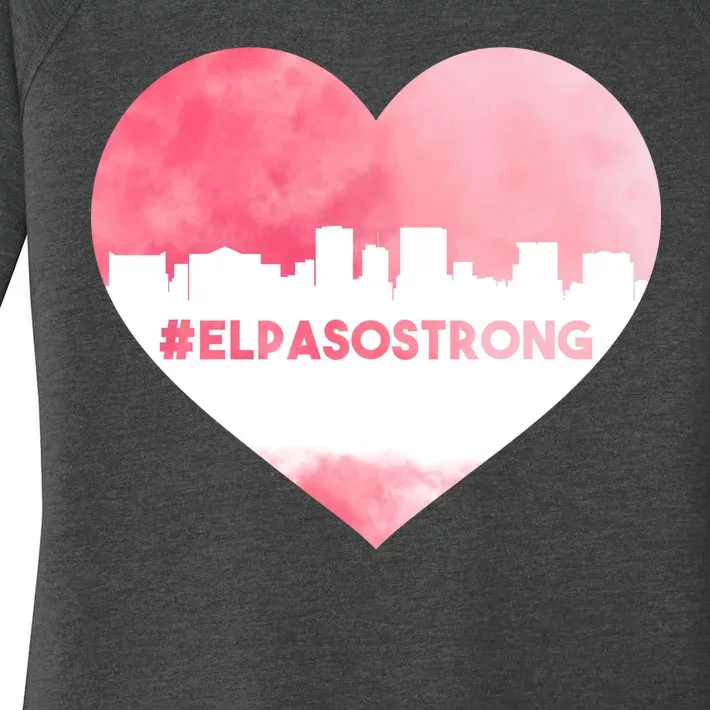 #El Paso Strong Texas Skyline Heart Women's Perfect Tri Tunic Long Sleeve Shirt