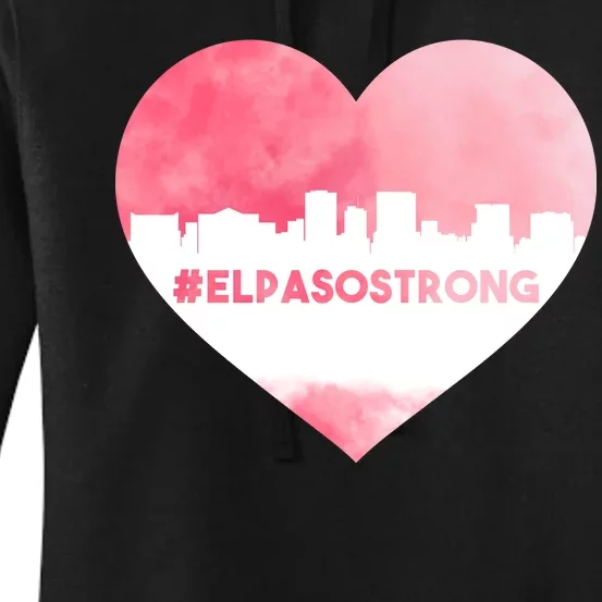 #El Paso Strong Texas Skyline Heart Women's Pullover Hoodie