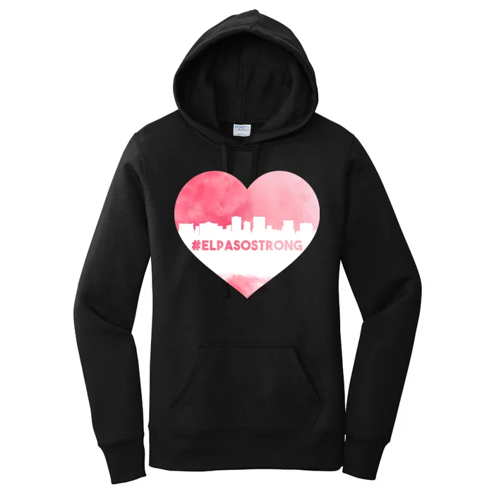 #El Paso Strong Texas Skyline Heart Women's Pullover Hoodie