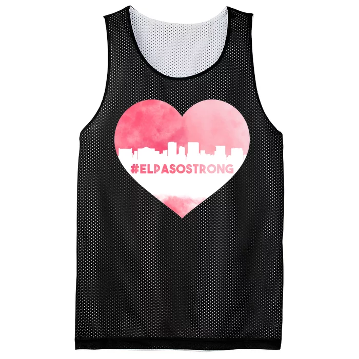 #El Paso Strong Texas Skyline Heart Mesh Reversible Basketball Jersey Tank