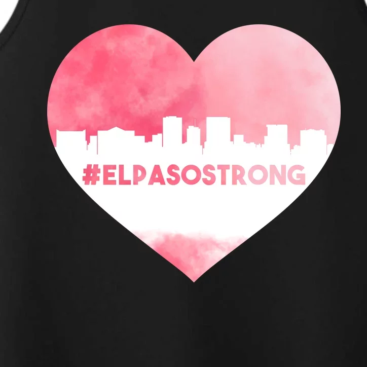 #El Paso Strong Texas Skyline Heart Performance Tank