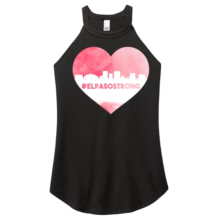 #El Paso Strong Texas Skyline Heart Women’s Perfect Tri Rocker Tank