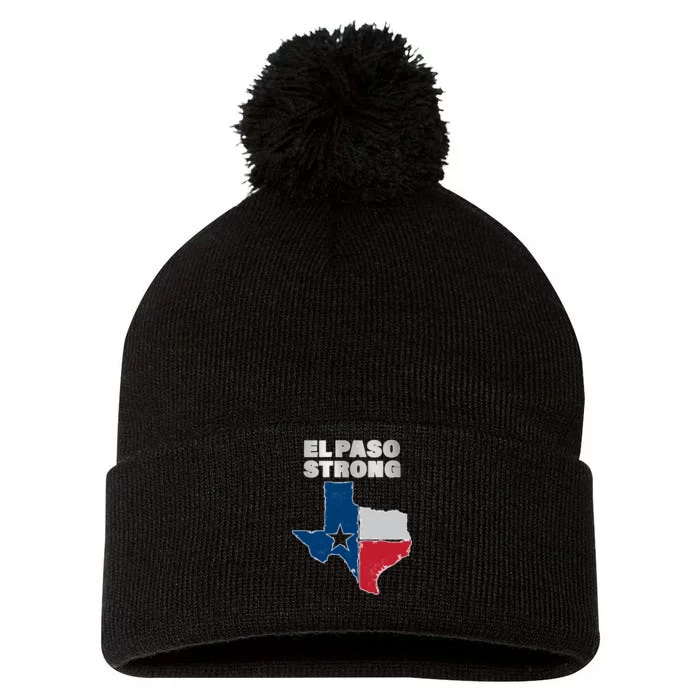 El Paso Strong Texas State Pom Pom 12in Knit Beanie