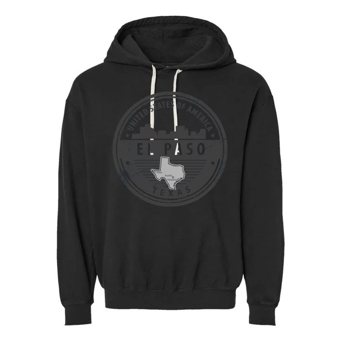 El Paso Texas Garment-Dyed Fleece Hoodie