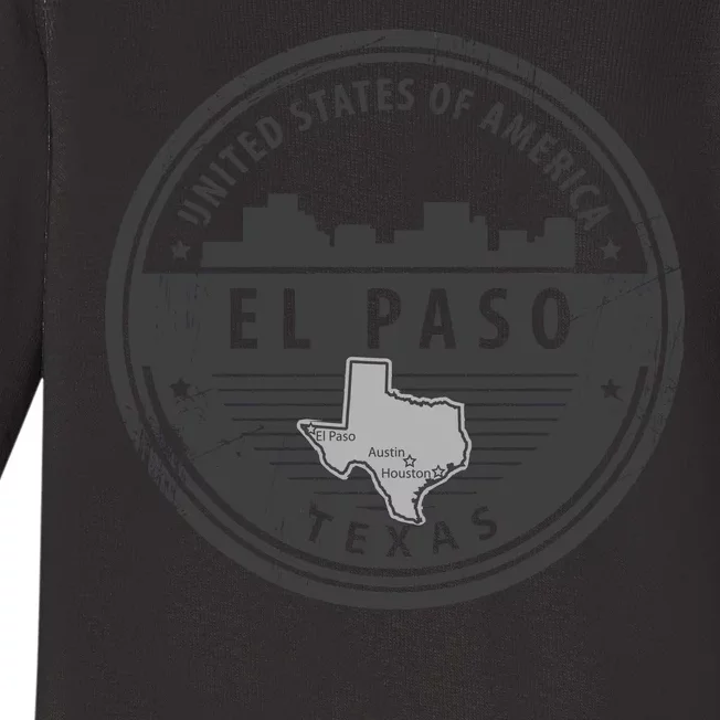 El Paso Texas Baby Long Sleeve Bodysuit