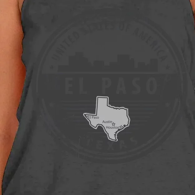 El Paso Texas Women's Knotted Racerback Tank