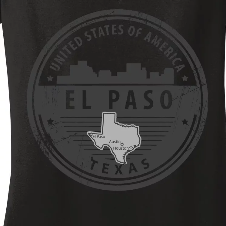 El Paso Texas Women's V-Neck T-Shirt