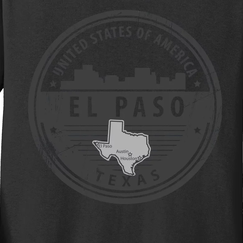 El Paso Texas Kids Long Sleeve Shirt