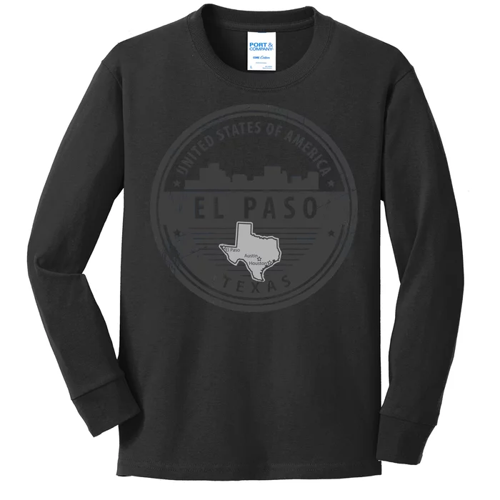 El Paso Texas Kids Long Sleeve Shirt