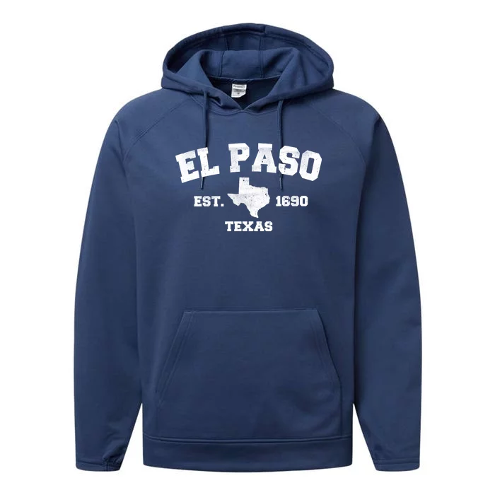 El Paso Texas Est. 1690 Vintage Performance Fleece Hoodie