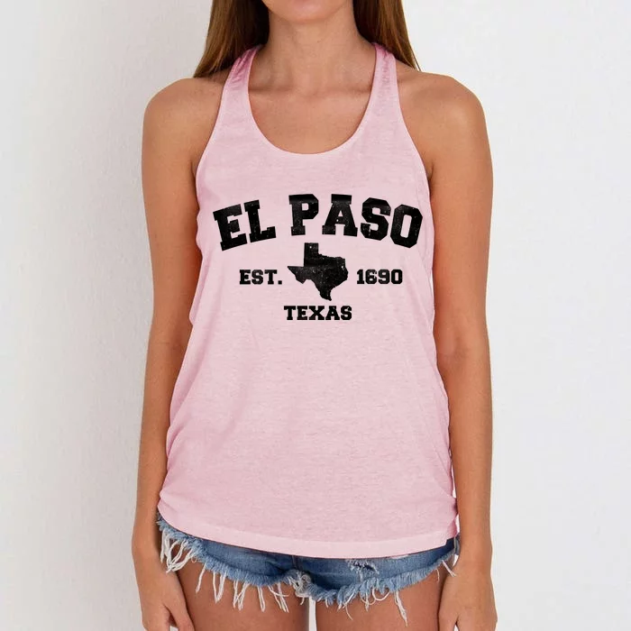 El Paso Texas Est. 1690 Vintage Women's Knotted Racerback Tank