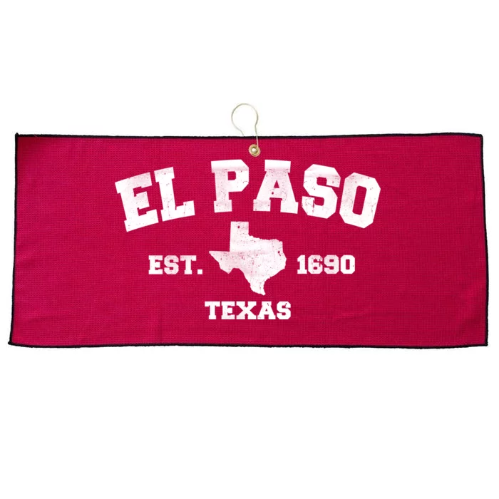 El Paso Texas Est. 1690 Vintage Large Microfiber Waffle Golf Towel