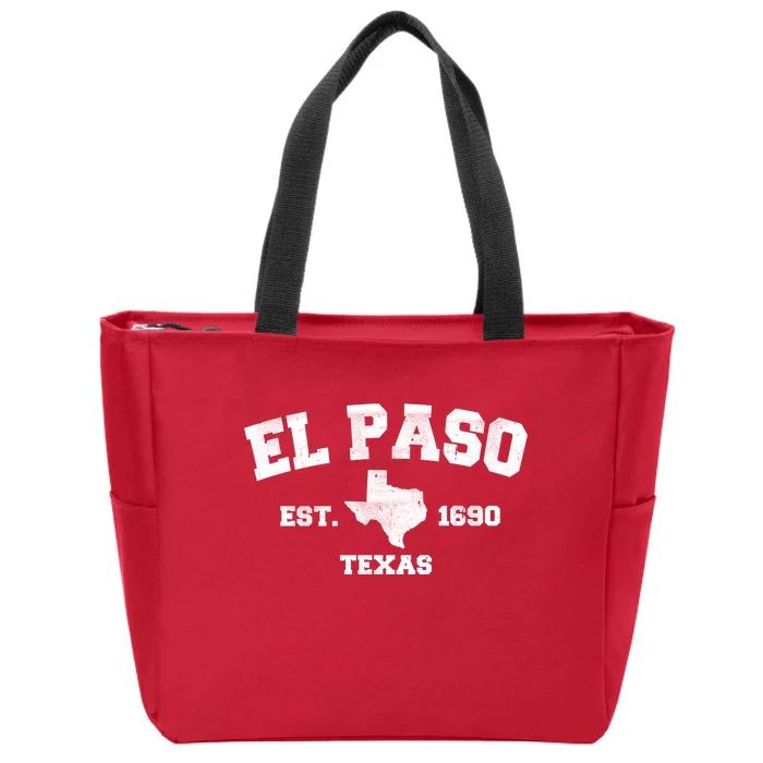 El Paso Texas Est. 1690 Vintage Zip Tote Bag