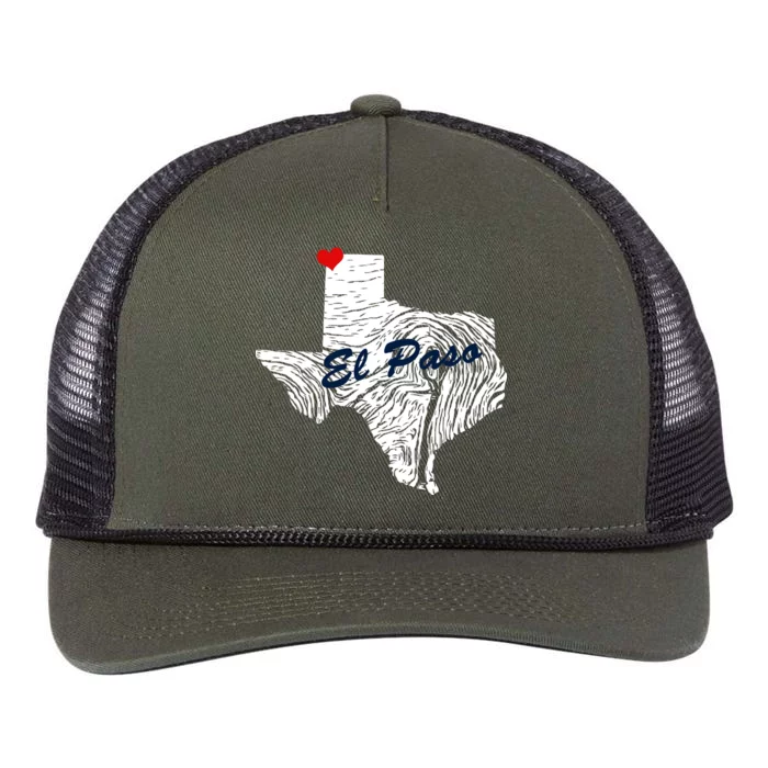 El Paso Texas State Retro Rope Trucker Hat Cap