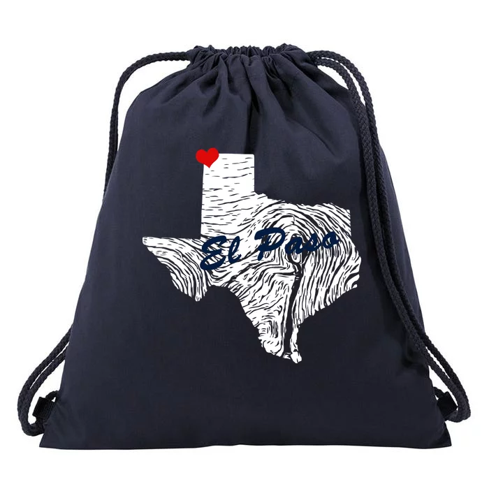 El Paso Texas State Drawstring Bag