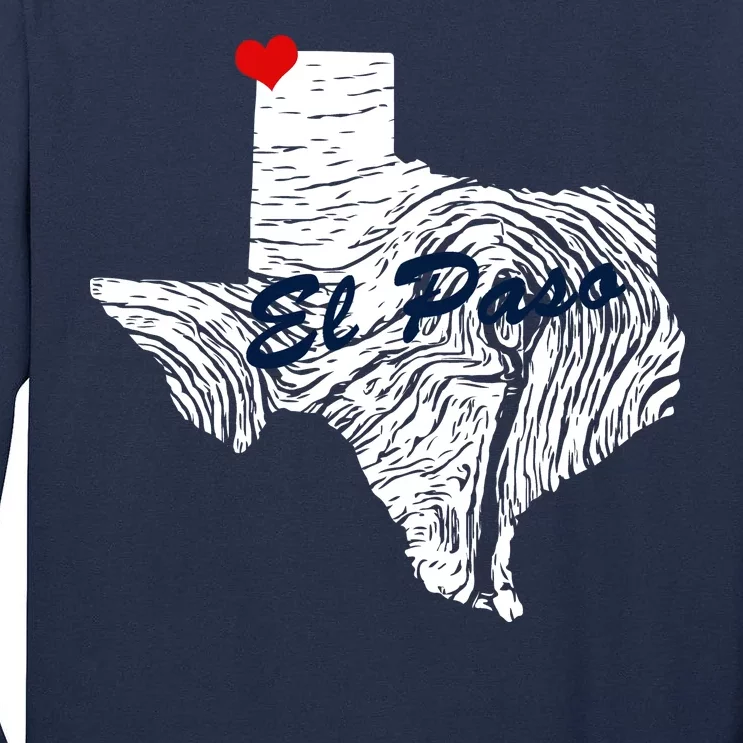 El Paso Texas State Tall Long Sleeve T-Shirt