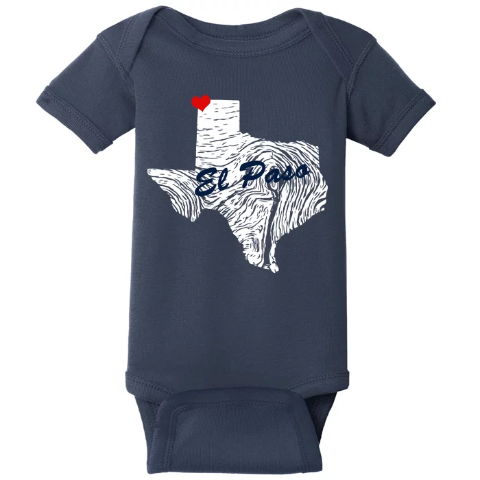 El Paso Texas State Baby Bodysuit