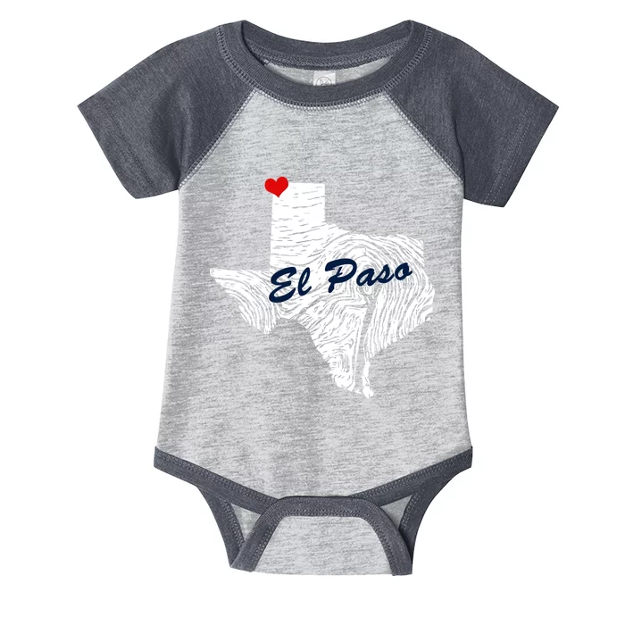 El Paso Texas State Infant Baby Jersey Bodysuit