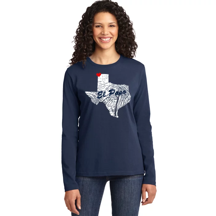 El Paso Texas State Ladies Long Sleeve Shirt