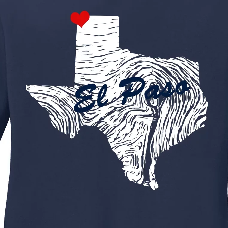 El Paso Texas State Ladies Long Sleeve Shirt