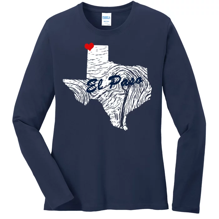 El Paso Texas State Ladies Long Sleeve Shirt