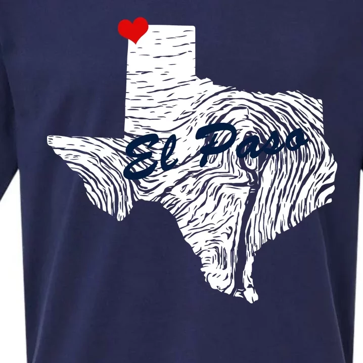 El Paso Texas State Sueded Cloud Jersey T-Shirt