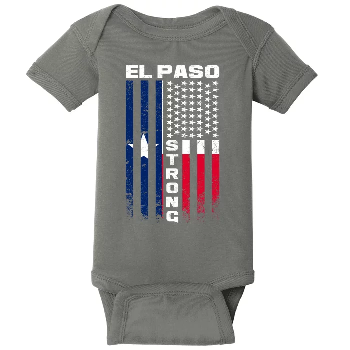 El Paso Texas Strong Flag Baby Bodysuit