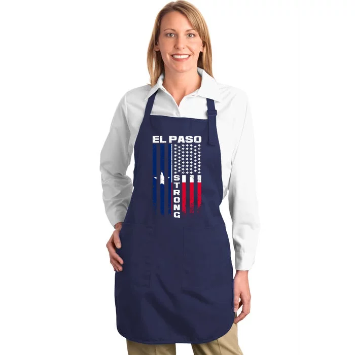 El Paso Texas Strong Flag Full-Length Apron With Pocket