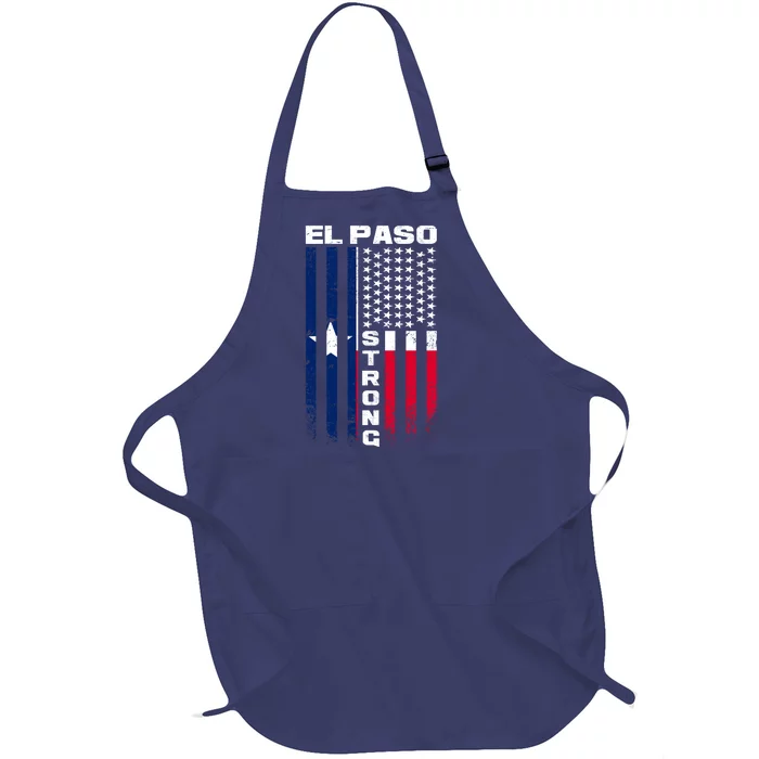 El Paso Texas Strong Flag Full-Length Apron With Pocket