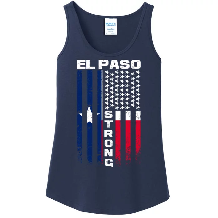 El Paso Texas Strong Flag Ladies Essential Tank