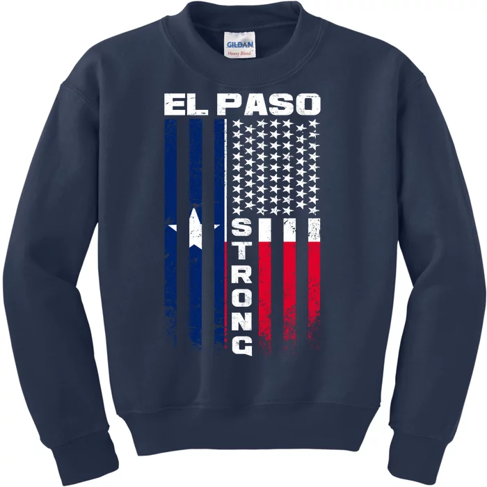 El Paso Texas Strong Flag Kids Sweatshirt