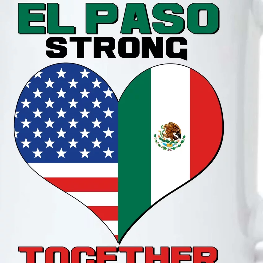 El Paso Texas Strong Together Heart Black Color Changing Mug