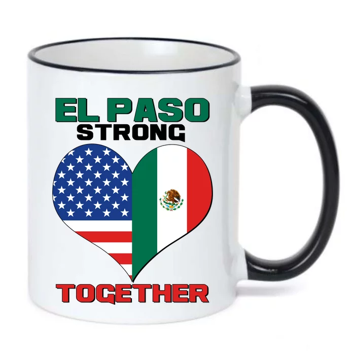 El Paso Texas Strong Together Heart Black Color Changing Mug