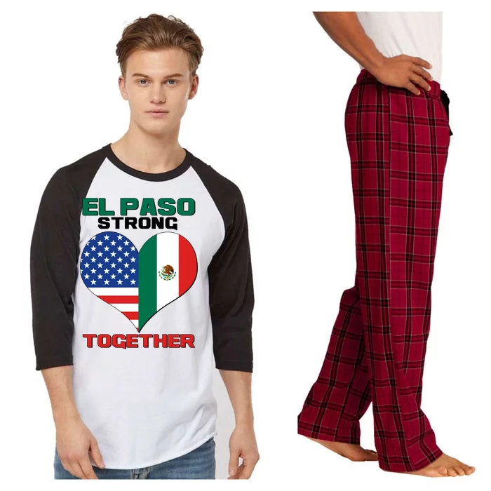 El Paso Texas Strong Together Heart Raglan Sleeve Pajama Set