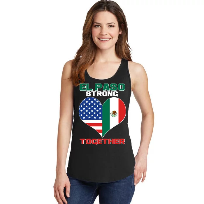 El Paso Texas Strong Together Heart Ladies Essential Tank