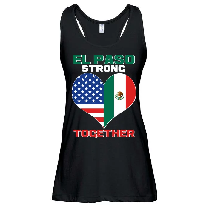 El Paso Texas Strong Together Heart Ladies Essential Flowy Tank