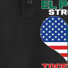 El Paso Texas Strong Together Heart Dry Zone Grid Performance Polo