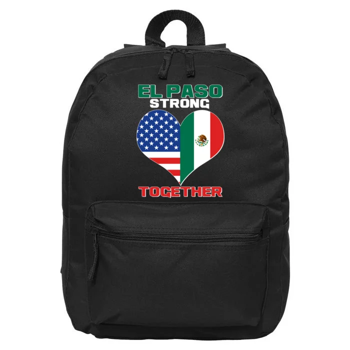 El Paso Texas Strong Together Heart 16 in Basic Backpack