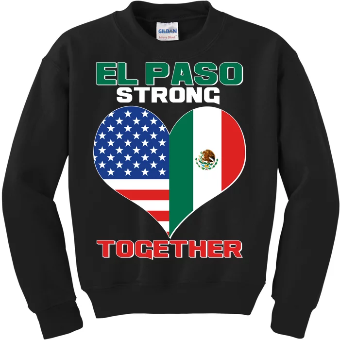 El Paso Texas Strong Together Heart Kids Sweatshirt