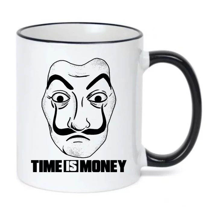 El Professor Time Is Money Black Color Changing Mug