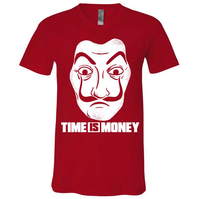 El Professor Time Is Money V-Neck T-Shirt