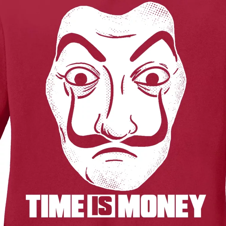 El Professor Time Is Money Ladies Long Sleeve Shirt