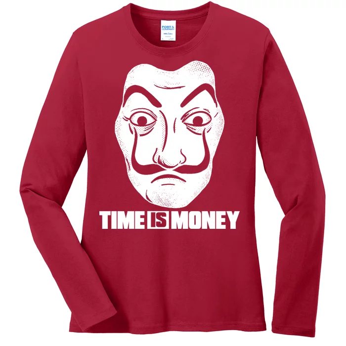 El Professor Time Is Money Ladies Long Sleeve Shirt