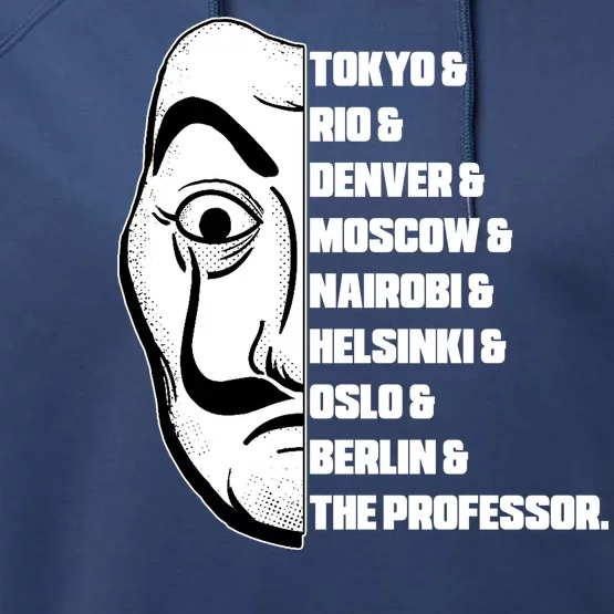 El Professor World City Names Performance Fleece Hoodie