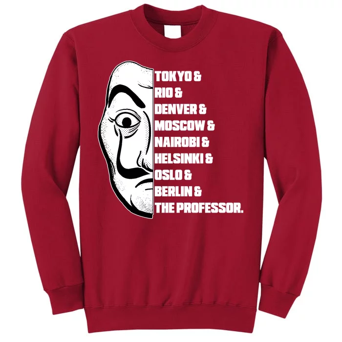 El Professor World City Names Tall Sweatshirt